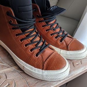 Converse Cognac High Top Leather Sneaker